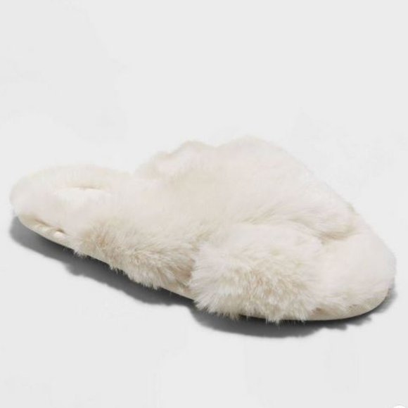 Women's Paris Crossband Fur Slippers Cream - Stars Above™ - Picture 1 of 4
